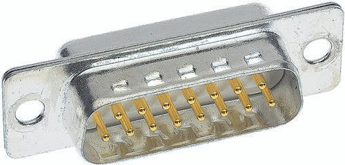 HARTING Steckverbinder 09 64 121 7230 09641217230 mit 9 Polen und Lötkelch in Silber - Bild 1