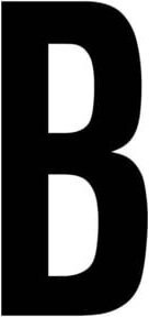 RZB Buchstabe B in Schwarz aus Kunststoff 120mm - Bild 1