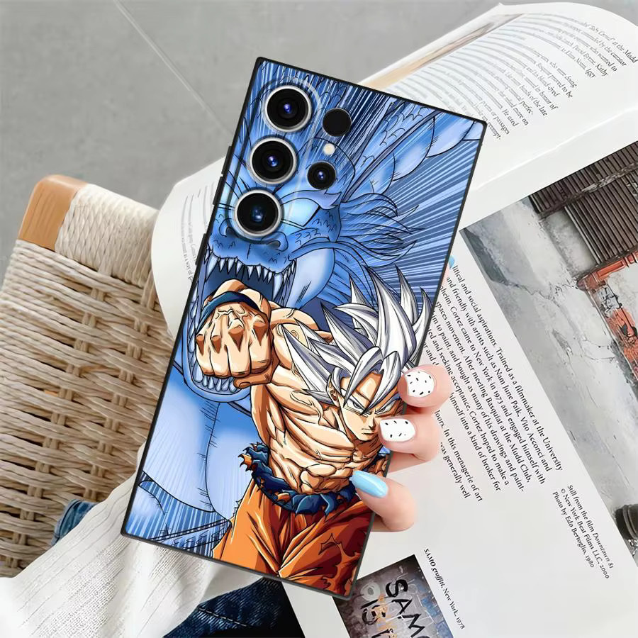 Dragon Ball Vegeta und Son Goku Handyhülle in Schwarz für Samsung Galaxy S25 Edge, S24 Plus, S23 Ultra, S21 FE und S20 - Bild 2