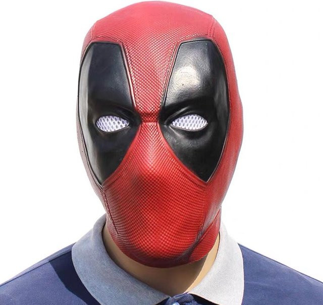 BEAST KINGDOM Deadpool Maske Cosplay, Latex, Rot - Bild 1