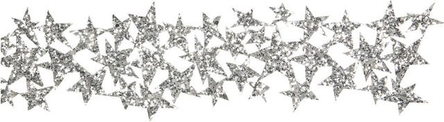 Glitterband Sterne von HALBACH in Silber aus Vliesstoff für die Weihnachtszeit - Bild 1