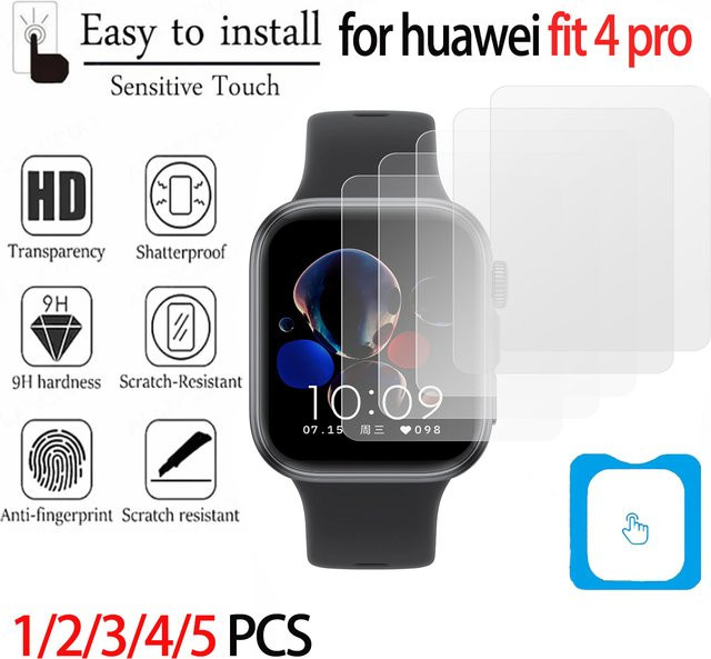 CAOWTAN Gehärtetes Glas 9H Display Schutzfolie für Huawei Watch Fit 4 Pro, Transparent - Bild 1