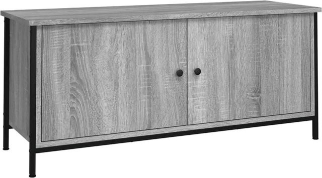 vidaXL TV-Schrank mit Türen in Grau Sonoma, B/H/T: 102 x 35 x 45 cm - Bild 1