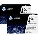 HP 2er Pack Toner 80A Schwarz für HP LaserJet Laserdrucker - Bild 1