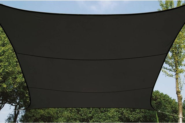 Perel Sonnensegel quadratisch aus Polyester in Dunkelgrau, B x B: 5 x 5 m - Bild 1