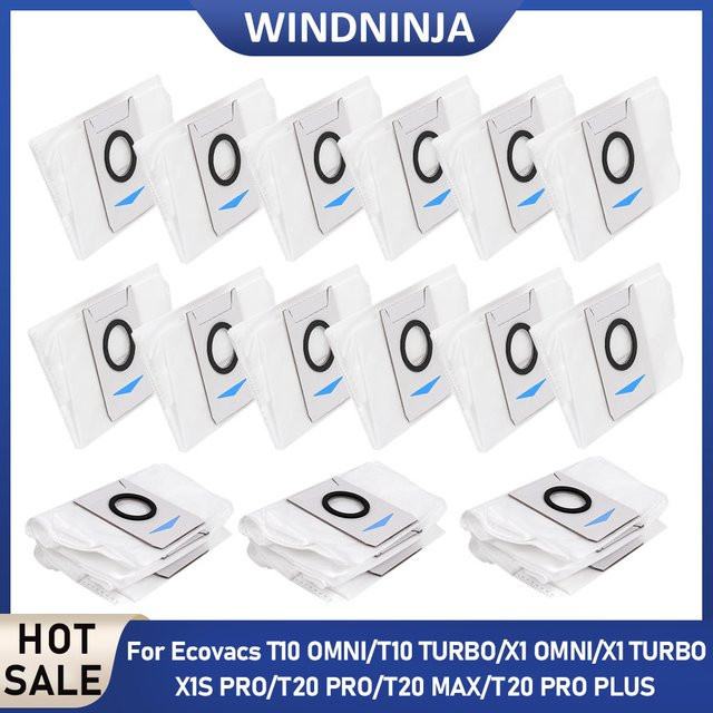 Ecovacs Staubbeutel-Ersatzteile in Weiß für Deebot X1 OMNI, TURBO, X1S PRO, T10 OMNI, TURBO, T20 Pro, MAX und PRO PLUS Roboterstaubsauger - Bild 1