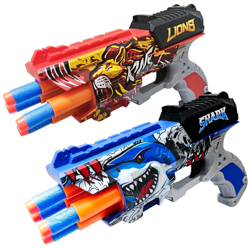 MYGVN Hai-Graffiti-Spielzeug-Blaster-Set, mit Zielscheibe, Set - Bild 5