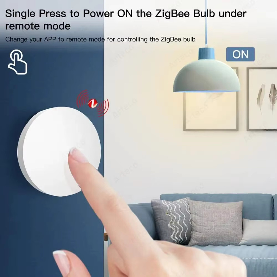 Ewelink Zigbee Smart-Drucktaster Drahtloser Szenenschalter in Weiß zur App-Fernbedienung und Automatisierung, kompatibel mit Zigbee2MQTT Hub - Bild 2