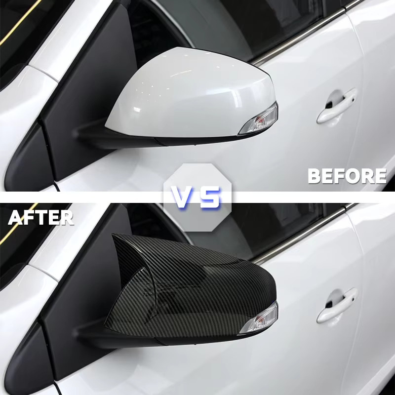 MAKIXISO Bat Design Spiegelabdeckung für Renault Fluence 2010–2016 in Schwarz Klavierlack - Bild 2