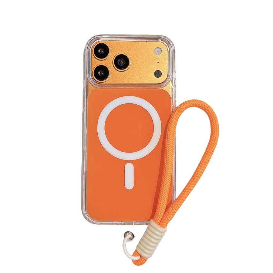 Magnetische Acryl-Handyhülle für Apple iPhone 11 bis 17 Pro Max Plus in Grau mit Anti-Sturz- und Anti-Verlust-Schutz - Bild 2