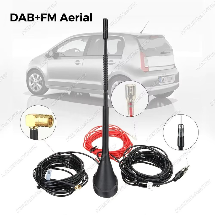 AUTOSHARK 3-in-1 Dachantenne für DAB+, AM und FM in Schwarz mit 5 m Kabel und 29 cm Länge - Bild 2
