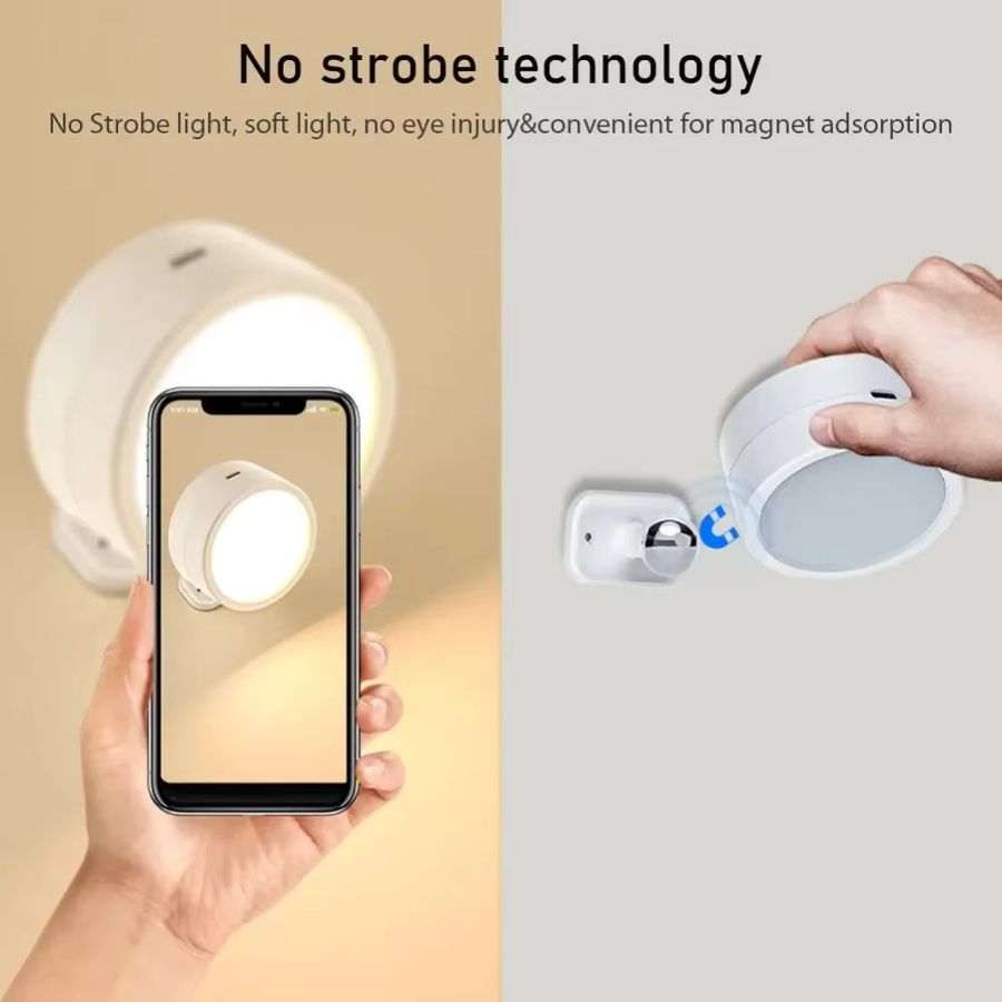 XIWANGFIRE Magnetische 360 Grad Rotationswandleuchte mit Fernbedienung, dimmbares LED-Licht mit 3 Farbmodi für Schlafzimmer und Korridor - Bild 5