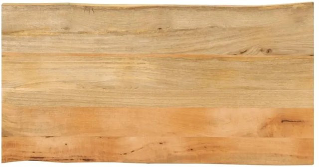 vidaXL Tischplatte aus Massivholz Mango mit Baumkante, Braun, B/T/H: 120 x 60 x 3,8 cm - Bild 1