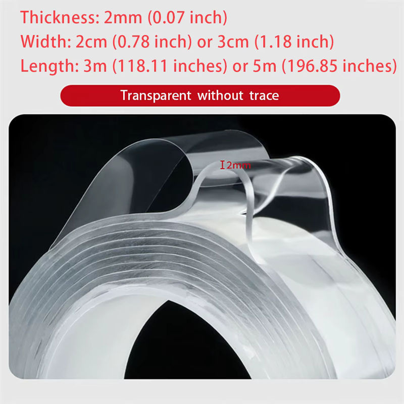 3M Nano-Klebeband doppelseitig transparent, 2 mm Dicke, wasserdicht und extra starkes Klebeband für Heimwerker-Projekte - Bild 6