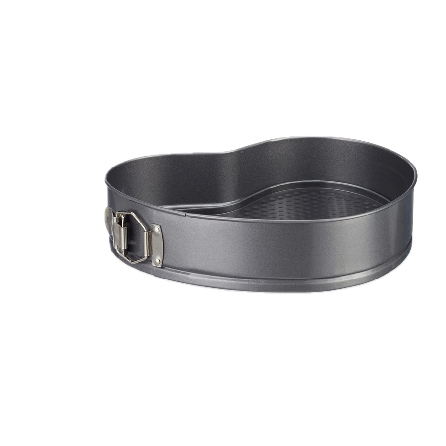 Relaxdays Herz-Backform aus Carbonstahl in Anthrazit mit Antihaftbeschichtung, B: 28,5 cm, T: 25 cm, H: 6,5 cm - Bild 2