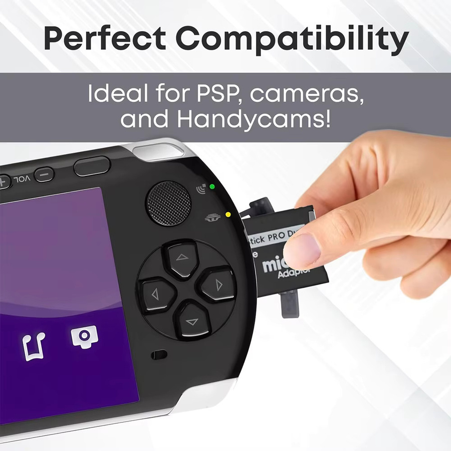Sony TF zu MS Memory Stick Pro Duo Adapter Kartenleser in Schwarz für Sony PSP 1000 2000 3000 SD Kartenkonverter für PlayStation Gaming Zubehör - Bild 3