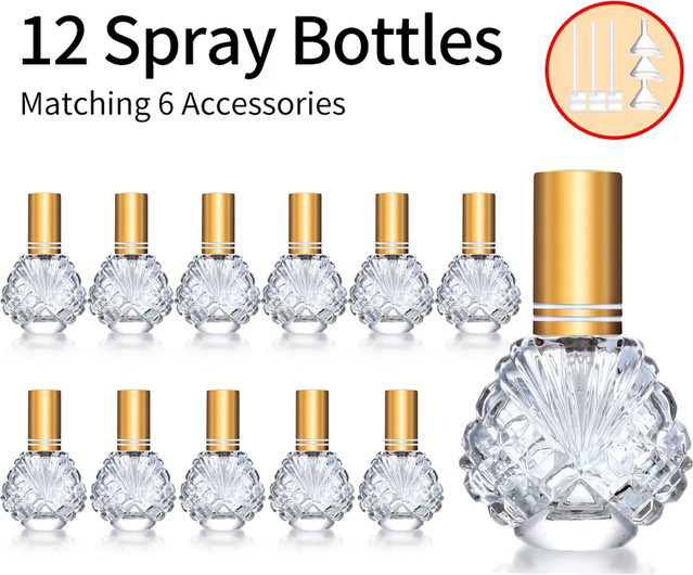 FIGHTYU Parfümzerstäuber Nachfüllbare Glasflaschen, 15 ml, 12 Stück - Bild 1