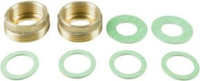 Grundfos Ausgleichsstück A 7 in Gold mit G 1 1/2 x G 2 Gewinde-Anschluss und 2x5mm - Bild 1
