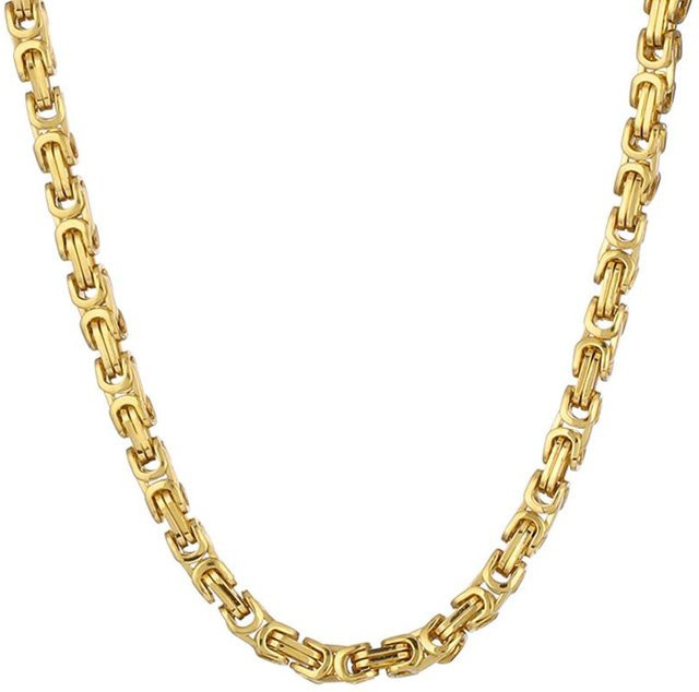 Halskette Edelstahl, Byzantinische Gliederkette, 55 cm, Herren - Bild 1