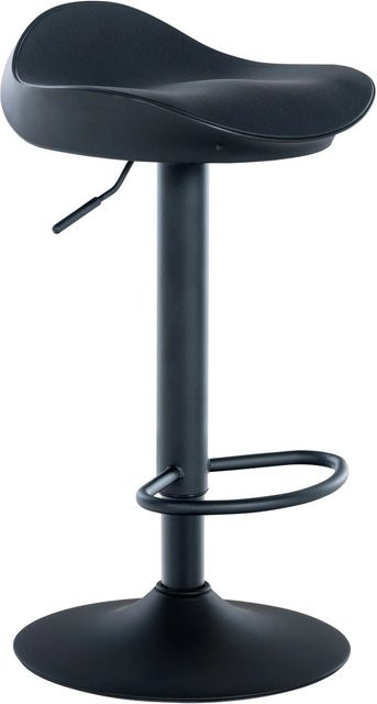 DELUKE Barhocker GOKAR in Schwarz aus Kunstleder, drehbar, B/T/H: 39 x 40 x 66 cm - Bild 1