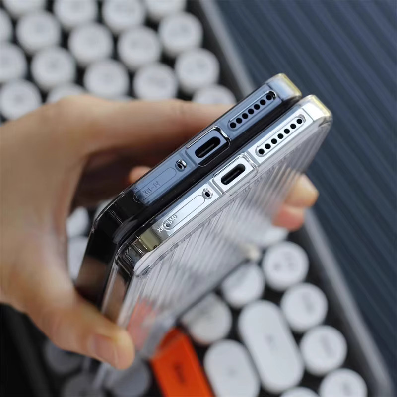 MagSafe Magnetische Acryl-Schutzhülle mit Wellenmuster für Xiaomi 17T Pro, 17 Pro Max, 15, 14 und 13 Pro, Transparent Matt und Anti-Vergilbung - Bild 3