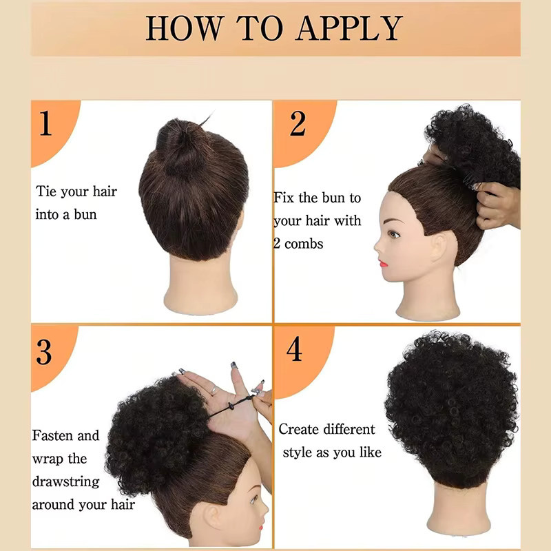 ISIGROSI Afro Pferdeschwanz Extensions, Synthetisch, Damen - Bild 5