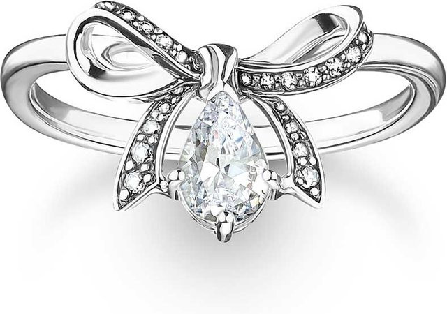 Thomas Sabo Ring 925 Silber, Schleife, Zirkonia, Damen - Bild 1