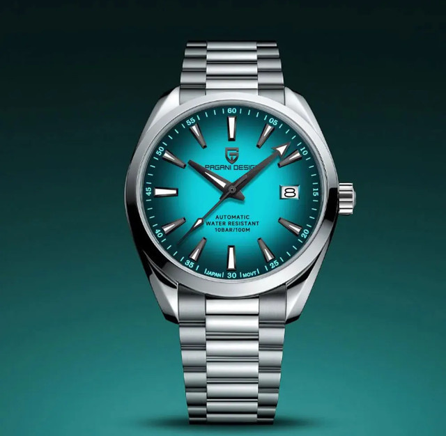 PAGANI DESIGN Armbanduhr, Automatik, Edelstahl, 40 mm, Herren, Blau - Bild 1
