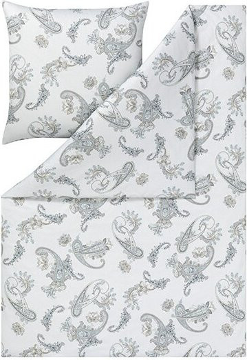 Estella Bettwäsche Katrin Jersey aus Baumwolle mit floralem Design in Weiß - Bild 1