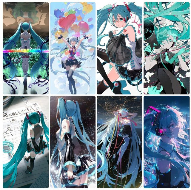 KAYOU Diamantmalerei-Set Hatsune Miku Klassisches Anime Motiv 5D DIY Mosaik-Kunst Wanddekoration in Multicolour - Bild 1