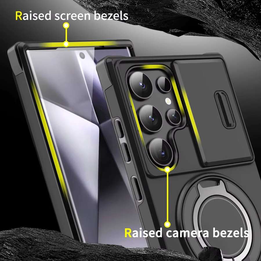 Magnetische Handyhülle mit Kameraschutz für Samsung Galaxy S26 Edge S25 FE S24 S23 S22 Plus S21 Ultra A57 A37 A17 A56 A36 A07 in Schwarz und Pink - Bild 3