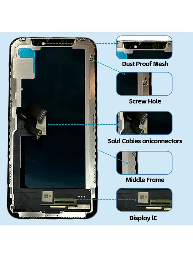Incell Display Ersatz für Apple iPhone 16, 16 Plus, 16 Pro Max und 16e mit 3D Touchscreen Digitizer LCD Bildschirm - Bild 4