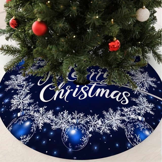 VIKAMA Weihnachtsbaum Rock mit Schneeflocken-Design in Dunkelblau - Bild 1