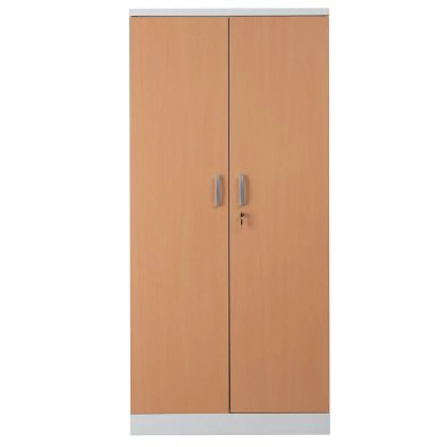 PROREGAL Aktenschrank Beetle mit 4 Fachböden und Schloss, Weiß und Buche, H x B x T: 195 x 92 x 42 cm - Bild 2
