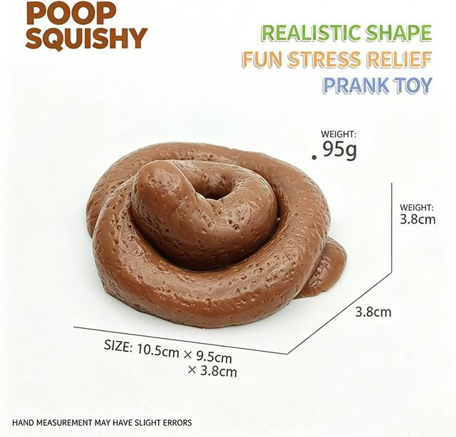 Realistisches Poop Squishy Stressspielzeug, Fidget Ball - Bild 1