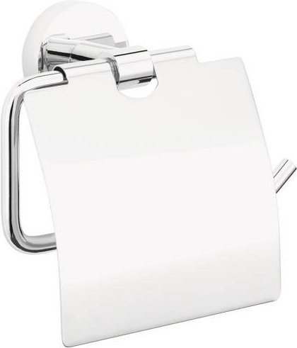 Tesa Toilettenpapierhalter aus Stahl in Chrom-Optik mit Klebebefestigung - Bild 1
