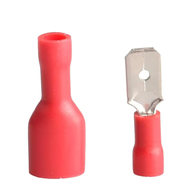 ELECAPITAL 100 Paar Flachstecker Set mit 200 Stück, 6,3mm Crimp Terminals für 16-14AWG, Rot - Bild 2