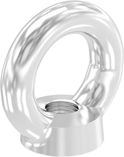 FeNau Ringmutter M16 aus Edelstahl V4A nach DIN 582 für Rundeisen 16 mm in Silber - Bild 1