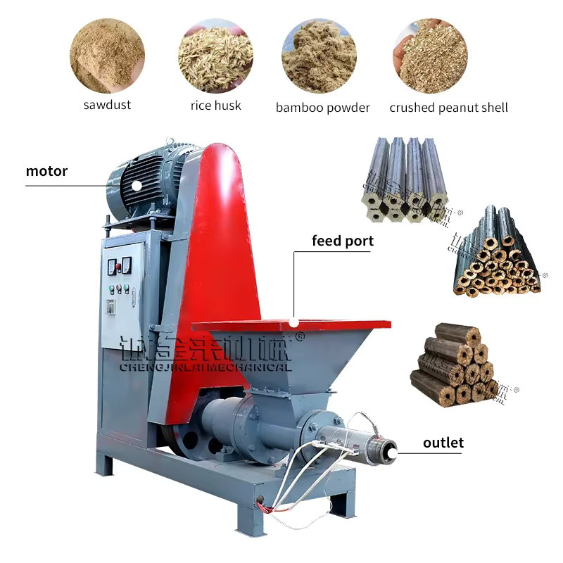 Holzabfall-Brikettierpresse zur Herstellung von Sägemehl- und Holzkohlebriketts für Biomasse und Kochen - Bild 3