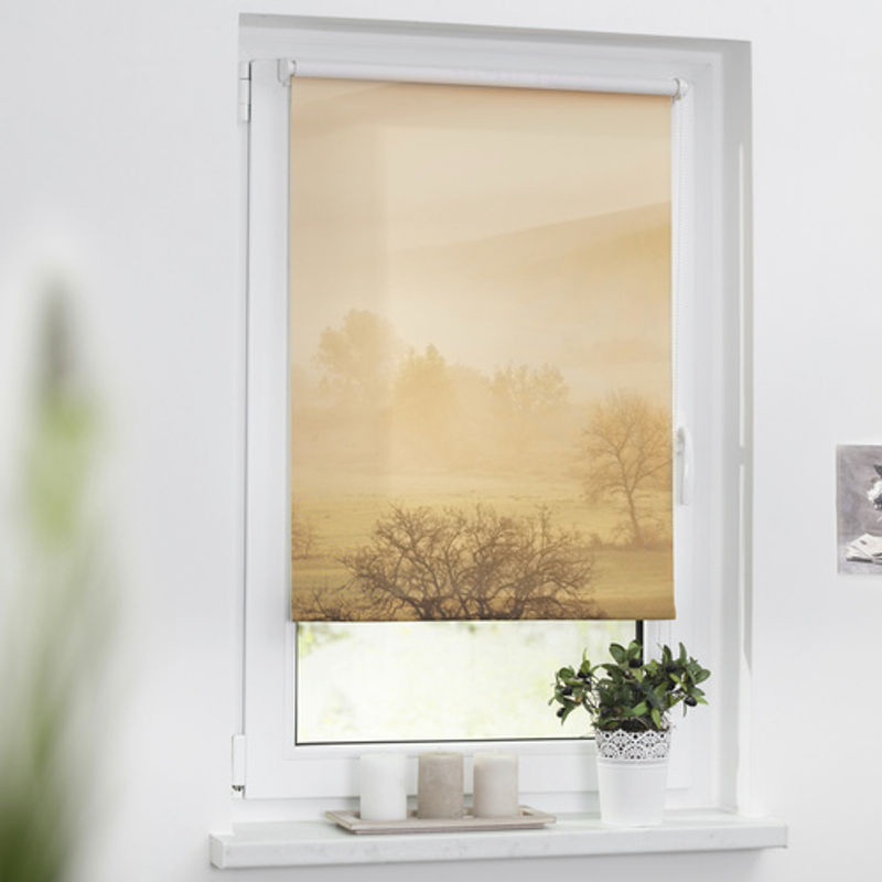 Lichtblick Rollo Klemmfix Toscana in Orange Braun, B: 120 cm, H: 150 cm - Bild 2