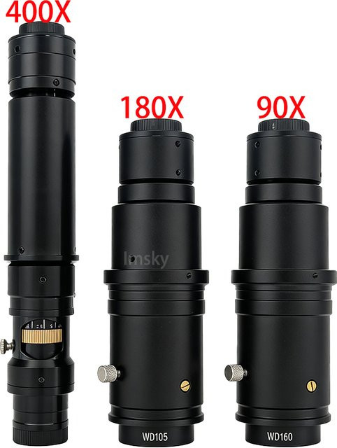 Einstellbares Zoom-Objektiv für Mikroskope mit C-Mount und M42 Anschluss für HDMI und USB in Schwarz - Bild 1