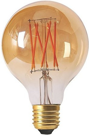 PR Home LED Filament Lichtquelle E27 Vintage Warmweiß Dimmbar Transparent Gold/Messing - Bild 1