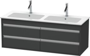 Duravit Waschtischunterschrank Ketho wandhängend in Graphit Grau Matt, B/T/H: 127 x 47,5 x 48 cm - Bild 1