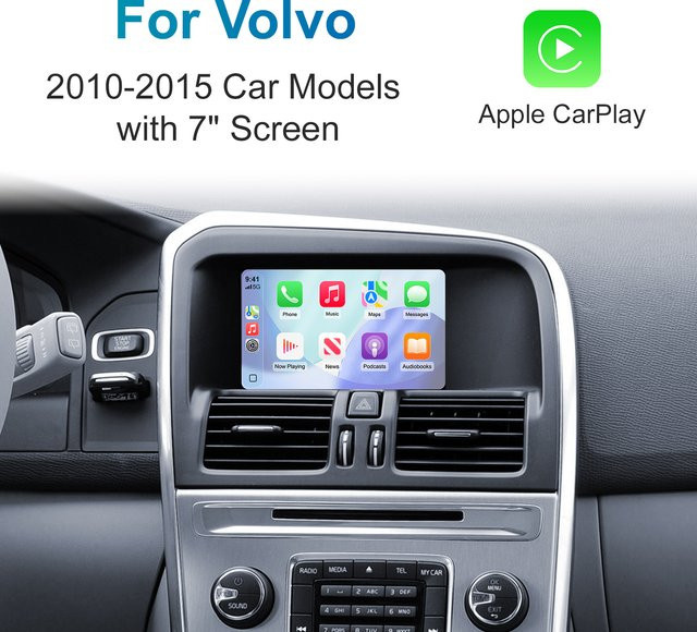 LEXXSON Drahtlose CarPlay und Android Auto Decoder Box für Volvo V40 V60 S60 XC60 V70 XC70 S80 (2010-2015) mit 7 Zoll Bildschirm via Wi-Fi und Bluetooth - Bild 1