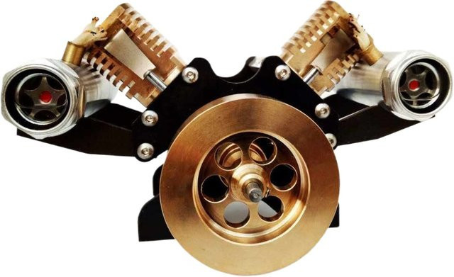 Goni V2 Zweizylinder-Stirlingmotor, Metall, Spielzeug - Bild 1