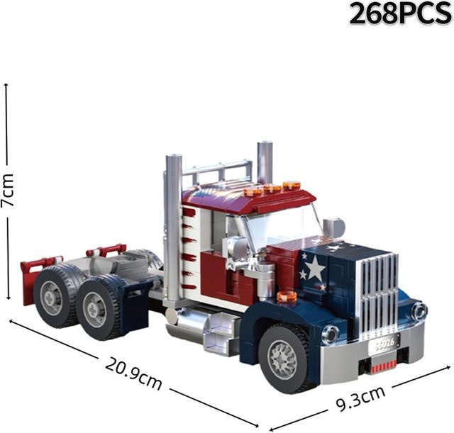 KNEW BUILT Container LKW Öltanker, Bausteine, ab 14 Jahren, Grau - Bild 1