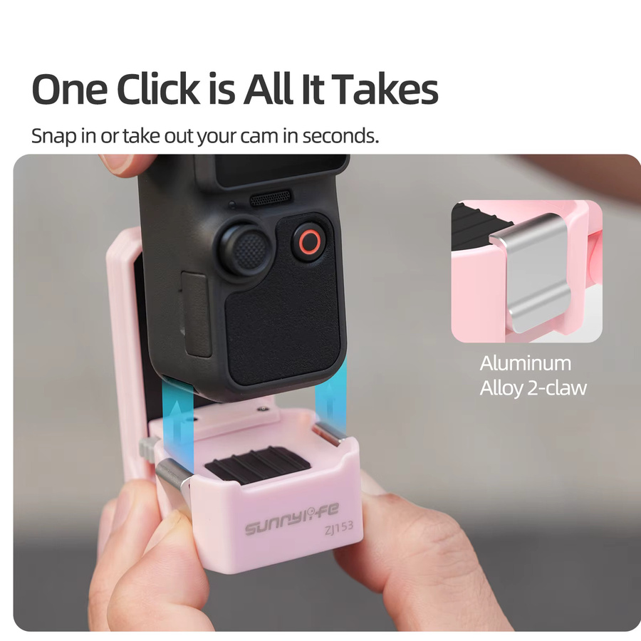 Ykoree Schnellverschluss-Magnethalterung für DJI Osmo Pocket 3 und 4, verstellbarer Magnetständer und Gimbal-Zubehör in Schwarz - Bild 3