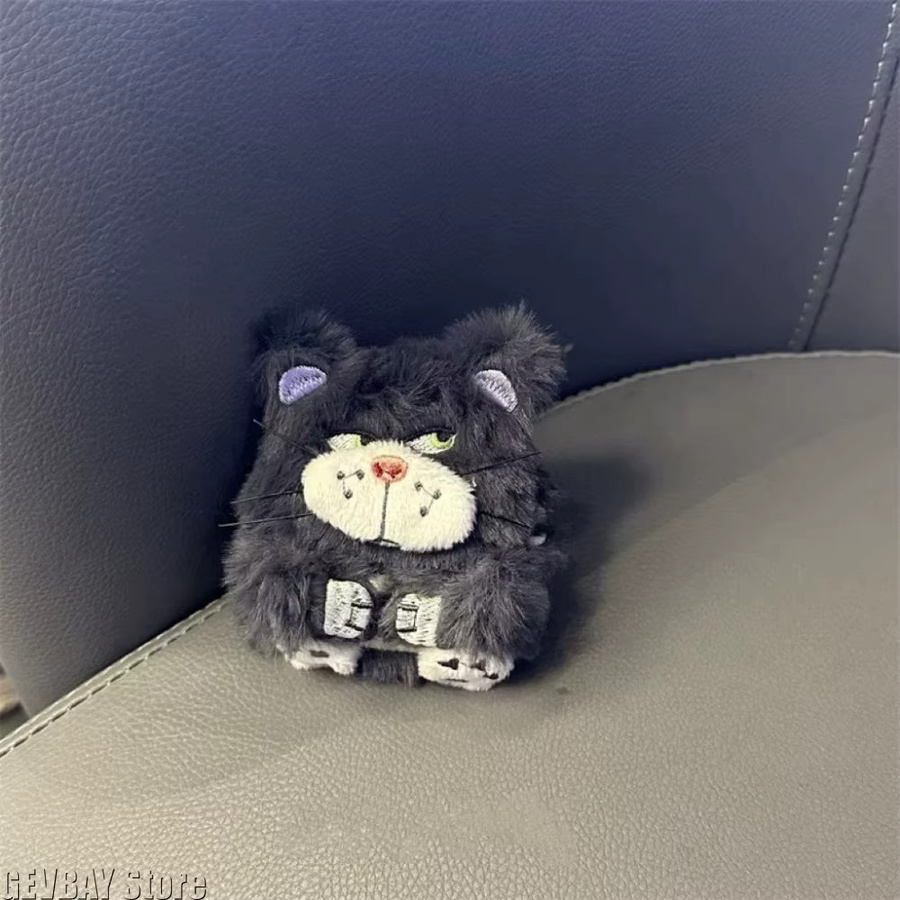 GEVBAY Plüsch Kopfhörerhülle Graue Katze im Anime-Design für AirPods Pro 2, AirPods 1/2/3 und AirPods Pro - Bild 3