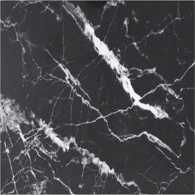 vidaXL Tischplatte aus Glas in Schwarz mit Marmoreffekt, B/T: 60 x 60 cm, Dicke: 6 mm - Bild 1