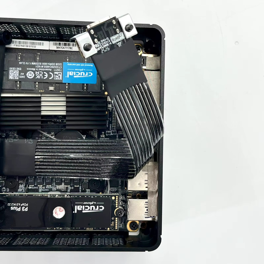 ADT-Link M.2 auf Oculink Verlängerungskabel NVMe M-Key auf SFF 8612/8611 PCIe 5.0/4.0 X4 Adapter Schwarz - Bild 6